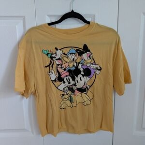 Disney Cropped Mustard Graphic Tee